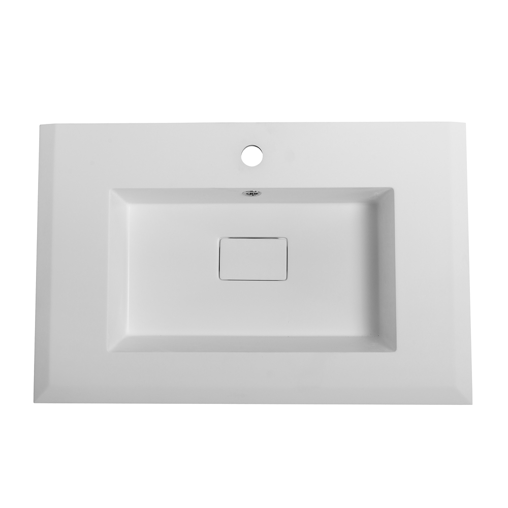 раковина из искусственного мрамора 50212 Bianco opaco, 71x46x1,6 - Gidratop.ru изображение