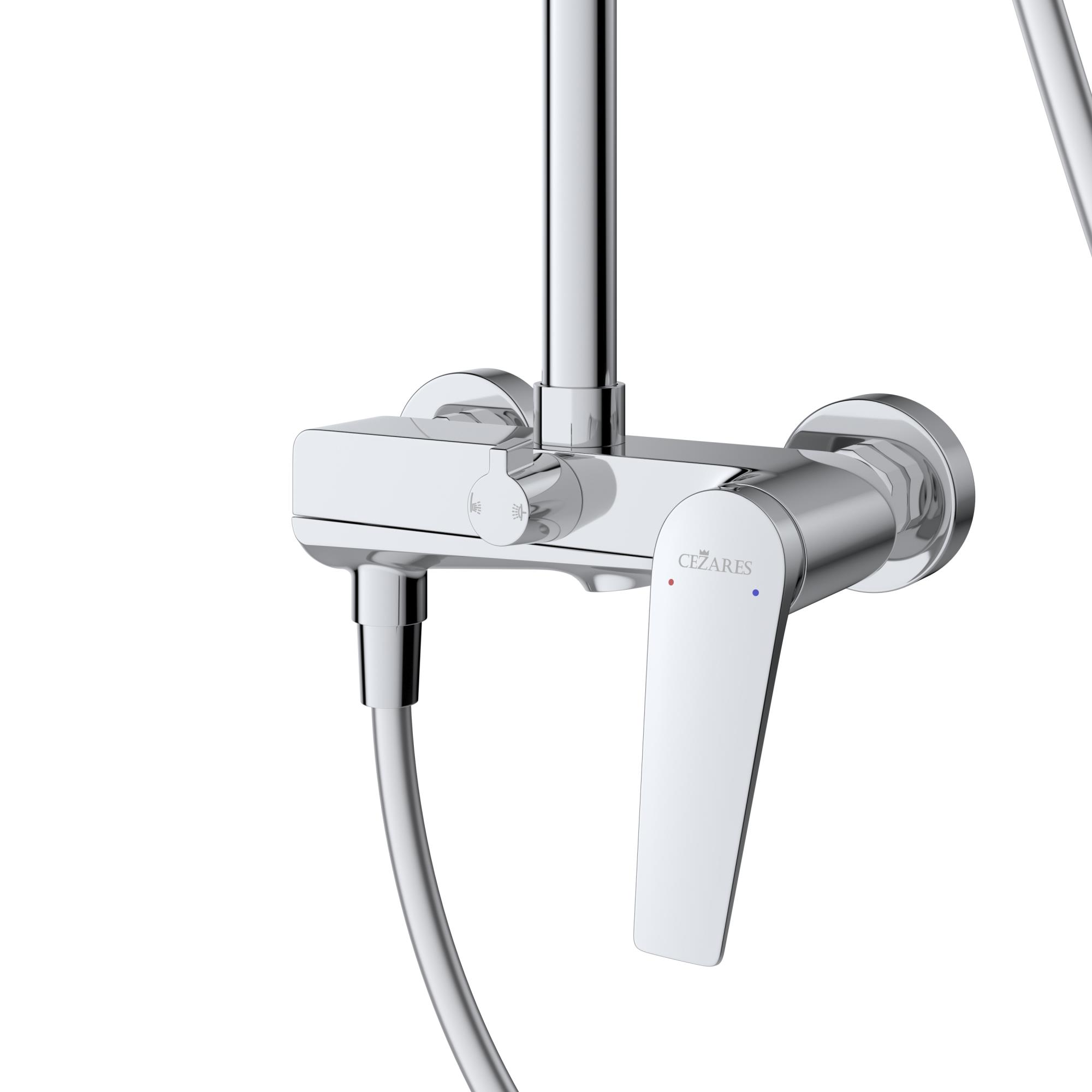 LINER-CVD-01 Душевая стойка со смесителем и изливом, исполнение хром - Gidratop.ru изображение