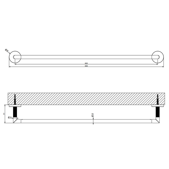 Gessi Ingranaggio полотенцедержатель, 60 см, цвет: хром - Gidratop.ru изображение