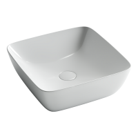 Умывальник чаша FORM накладная квадратная 420x420x145мм - Gidratop.ru изображение