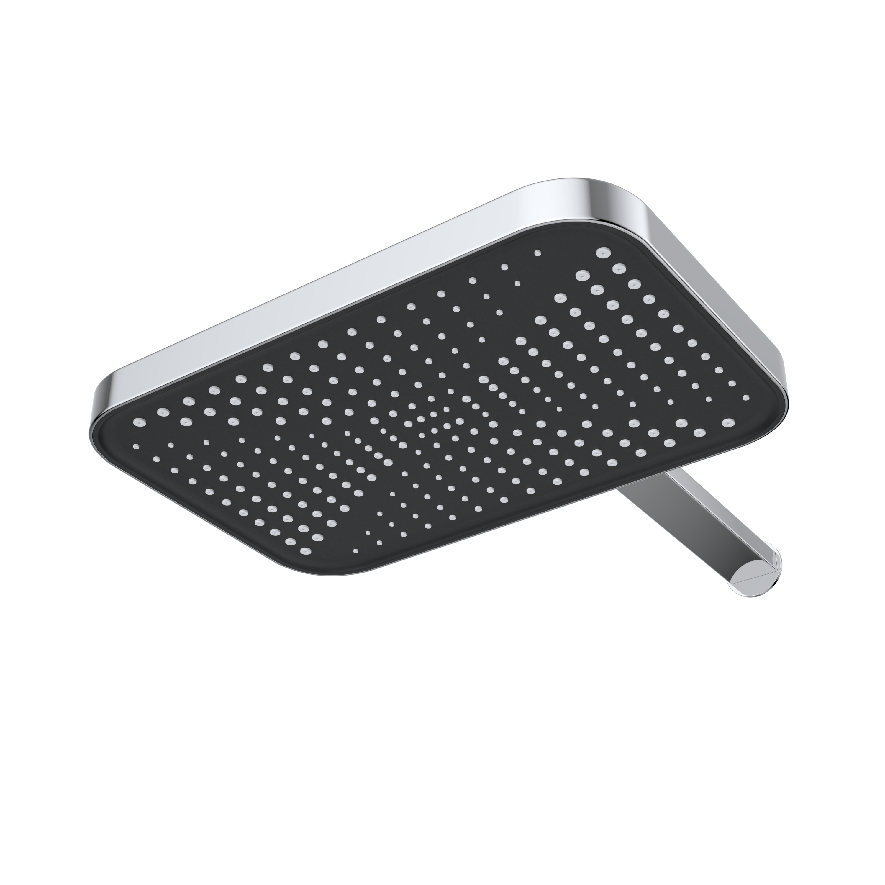 DUE Душевой комплект встраиваемый с изливом (смеситель встраиваемый, верхний душ, ручной душ со шлангом, штуцер с держателем), хром DUE-VDSET-CRM - Gidratop.ru изображение