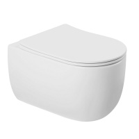 Унитаз ABBER Bequem AC1104TN подвесной белый, безободковый, смыв торнадо - Gidratop.ru изображение