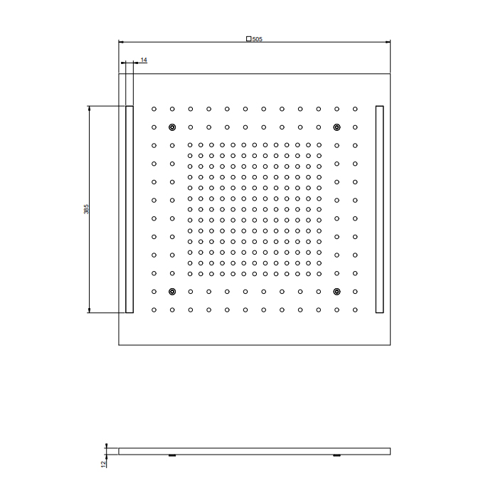 Gessi Colour декоративная панель 500х500 мм, цвет: Gold PVD (к ней необходимо заказать 57921#238) (НЕ производится!) - Gidratop.ru изображение