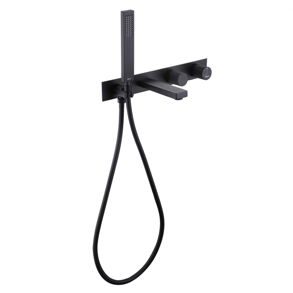 Смеситель ABBER Rund AF8730B для ванны скрытого монтажа, черный матовый - Gidratop.ru изображение