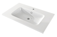 раковина из искусственного мрамора, интегрированная 50169, 74х46 см - Gidratop.ru изображение