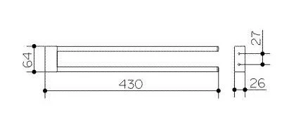 Полотенцедержатель Keuco Smart 02301010800 80 см - Gidratop.ru изображение