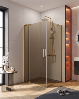 Душевой уголок CEZARES SLIDER-AH-1-100-100/110-BR-BORO - Gidratop.ru изображение