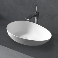 Раковина накладная ABBER Stein AS2615 белая матовая - Gidratop.ru изображение