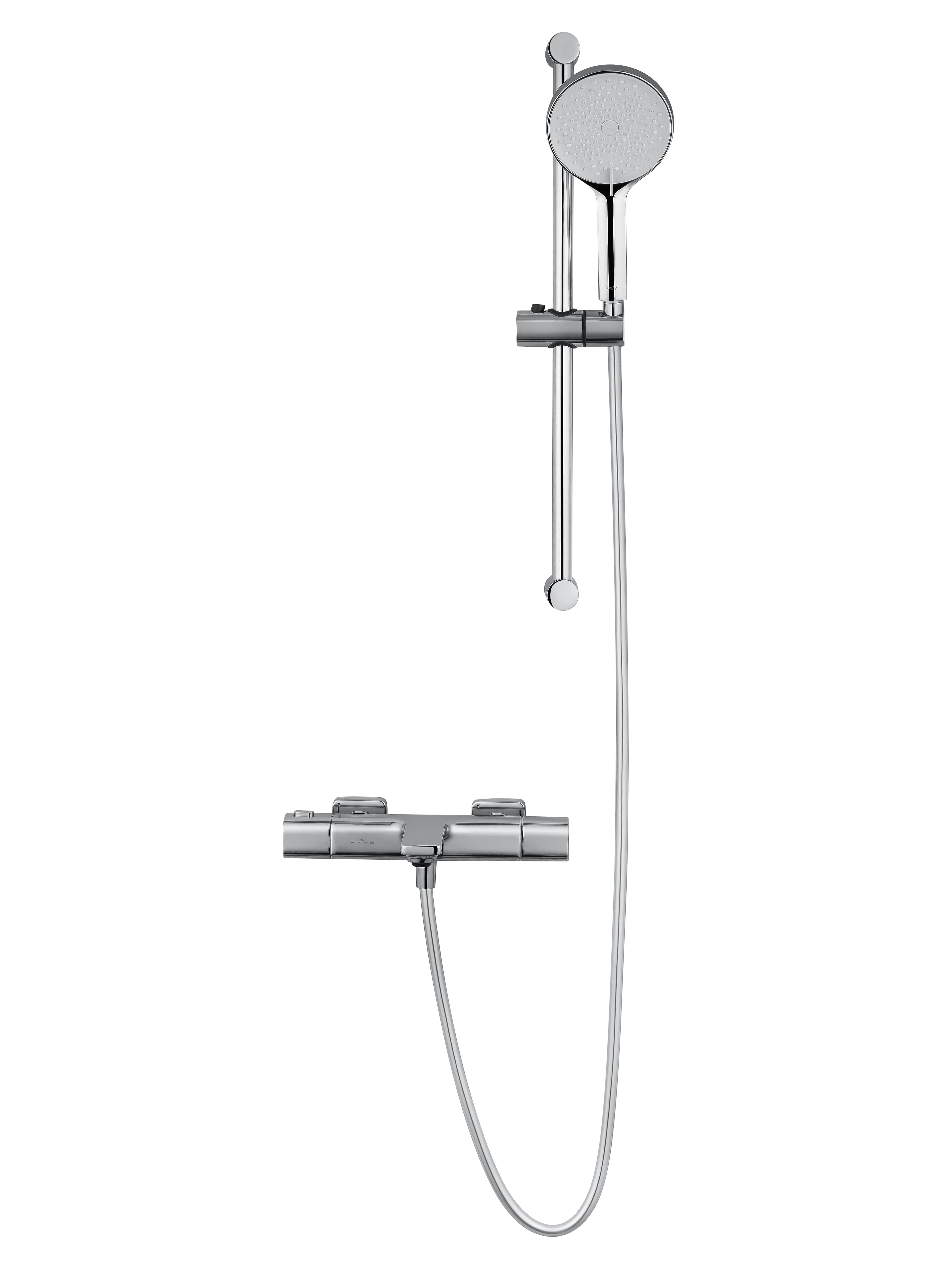 Смеситель для ванны с душем и термостатом WONZON & WOGHAND SOLID, Хром (WW-C2011-A-CR) - Gidratop.ru изображение