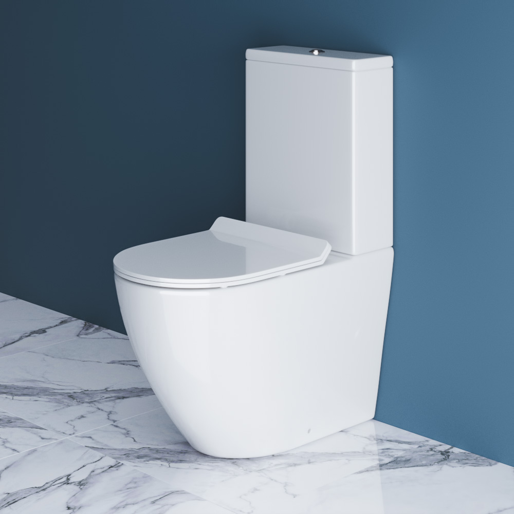 Унитаз-компакт безободковый BelBagno SFERA-R BB2141CPR/ BB2111SC - Gidratop.ru изображение