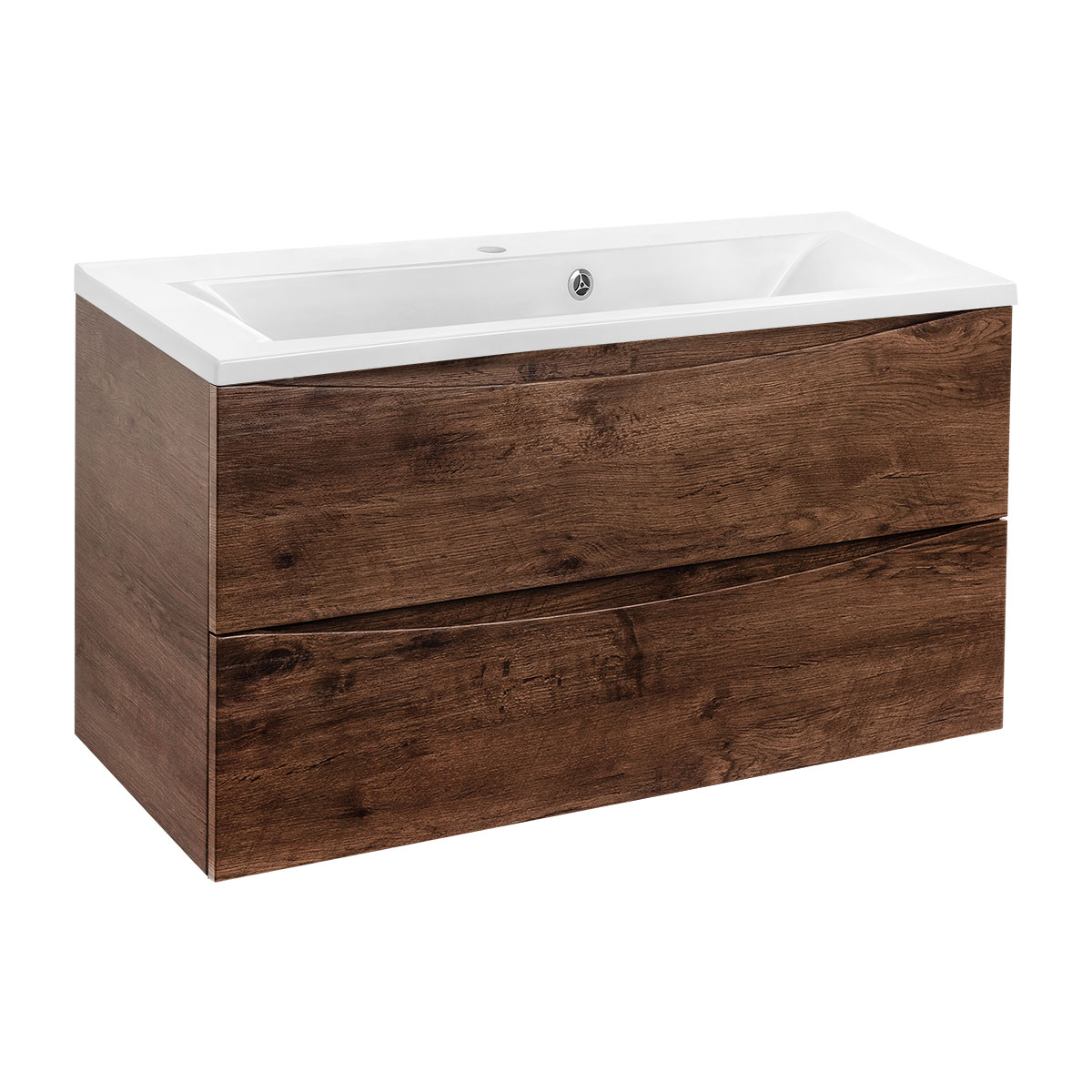 База под раковину Mia 900 подвесная, 2 выкатных ящика soft close, R.Wood - Gidratop.ru изображение
