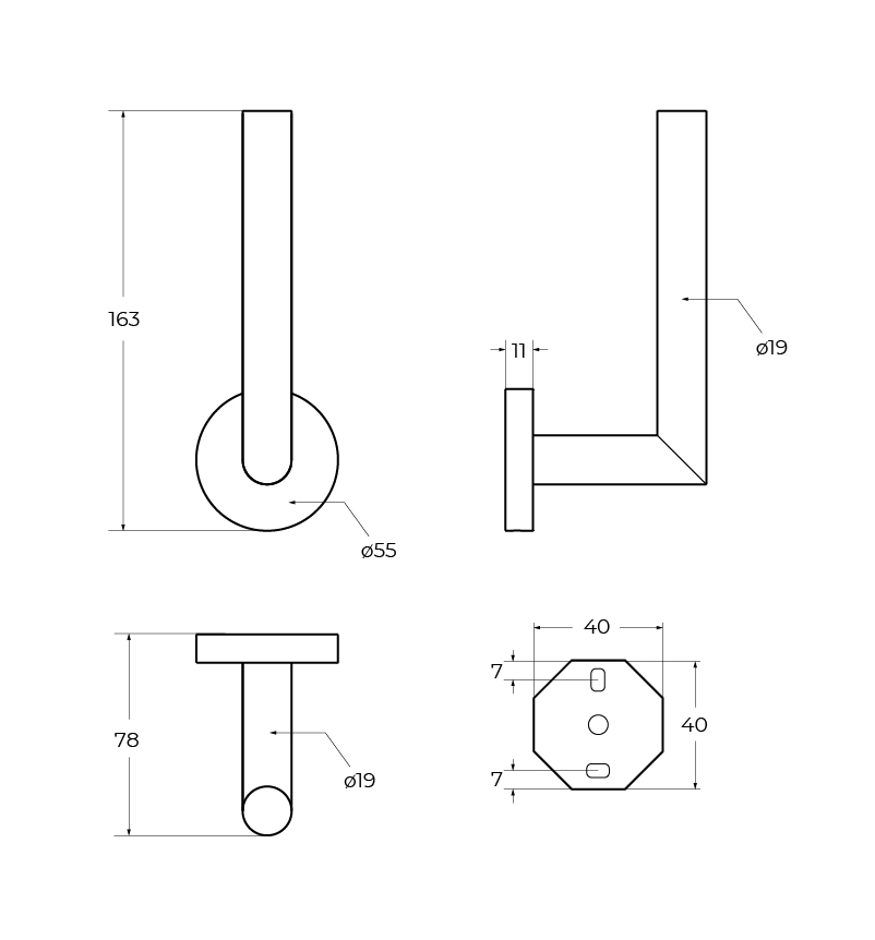 RELAX-PHV-GM Держатель для туалетной бумаги, вертикальный, исполнение оружейная сталь - Gidratop.ru изображение
