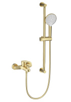 Смеситель для ванны с душевым гарнитуром WONZON & WOGHAND, Брашированное золото (WW-C2501-BG) - Gidratop.ru изображение