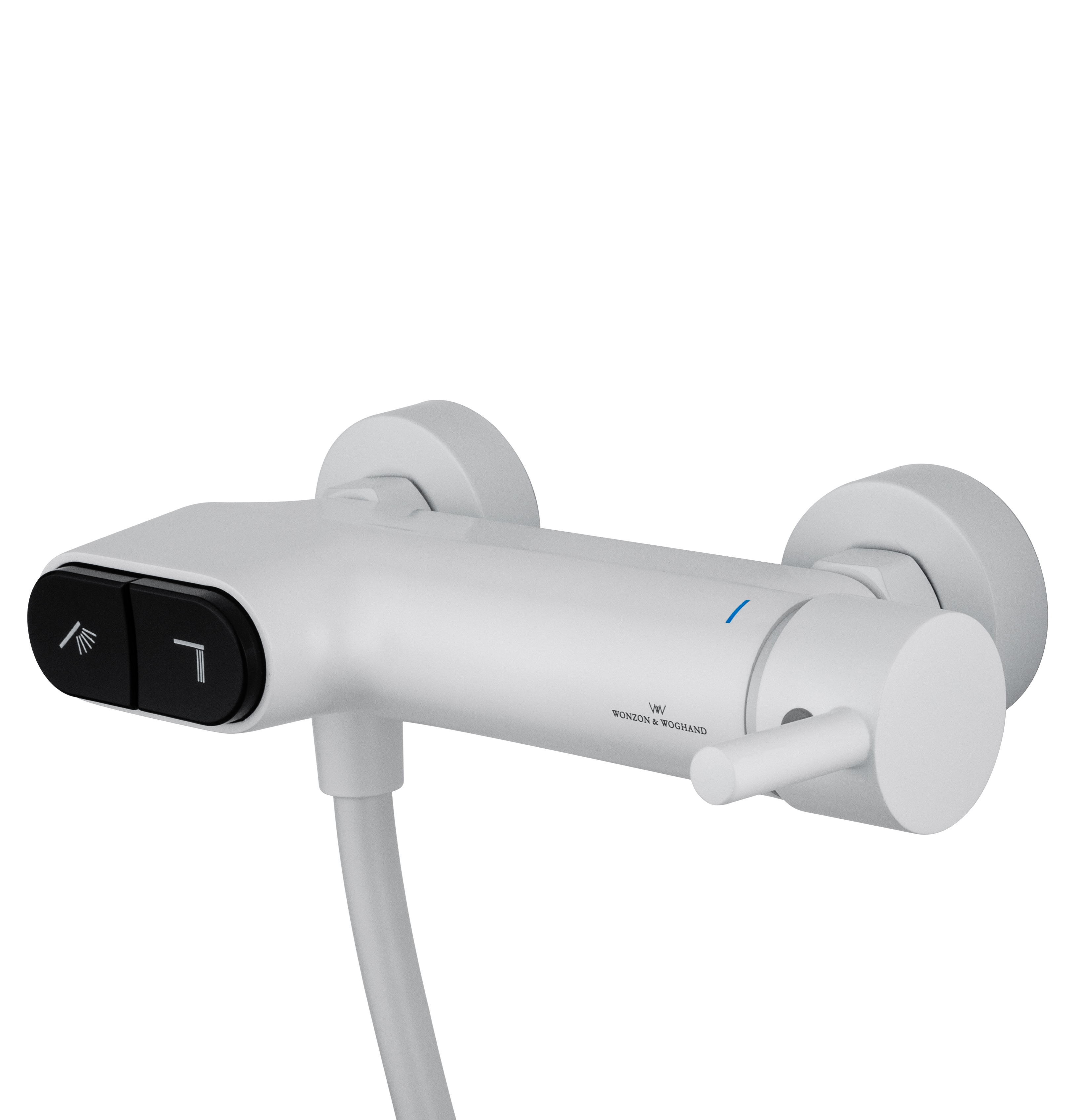 Смеситель для душа с встроенным изливом WONZON & WOGHAND MUSE Corno, Белый матовый (WW-A30902-MW) - Gidratop.ru изображение