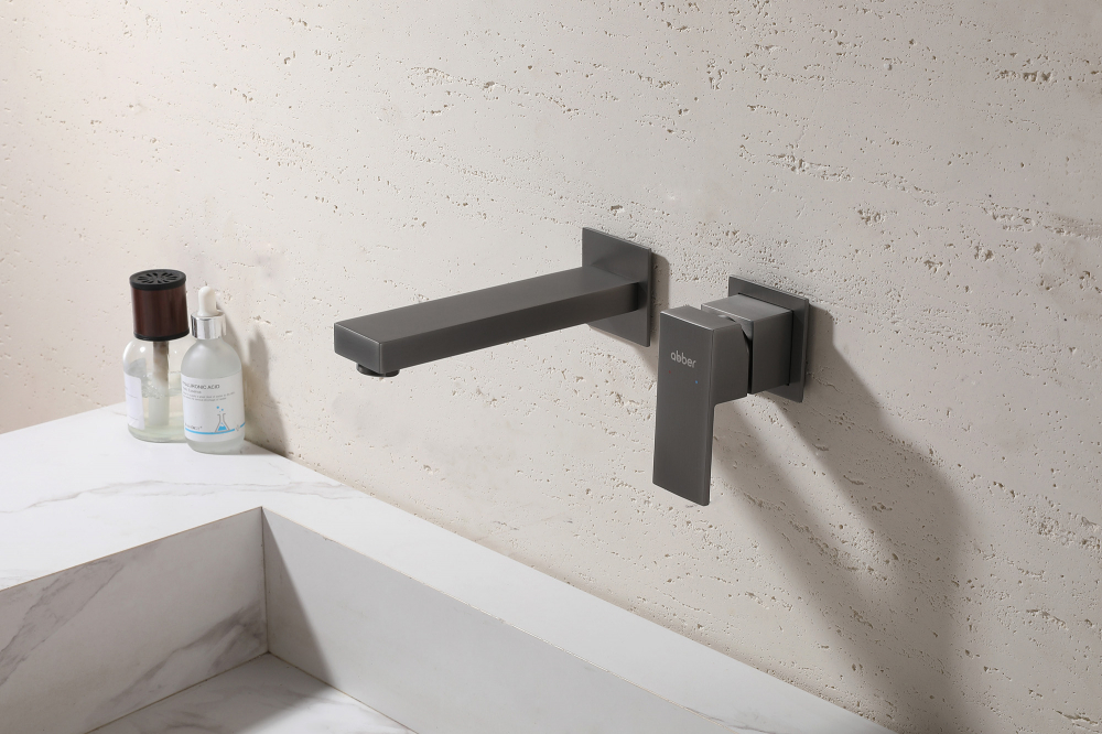 Смеситель ABBER Daheim AF8212NG для раковины скрытого монтажа, никель - Gidratop.ru изображение