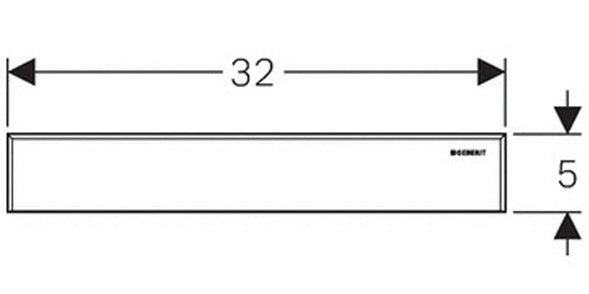 Декоративный элемент для душевого трапа Geberit 154.336.FW.1, ширина 32 см, нержавеющая сталь - Gidratop.ru изображение