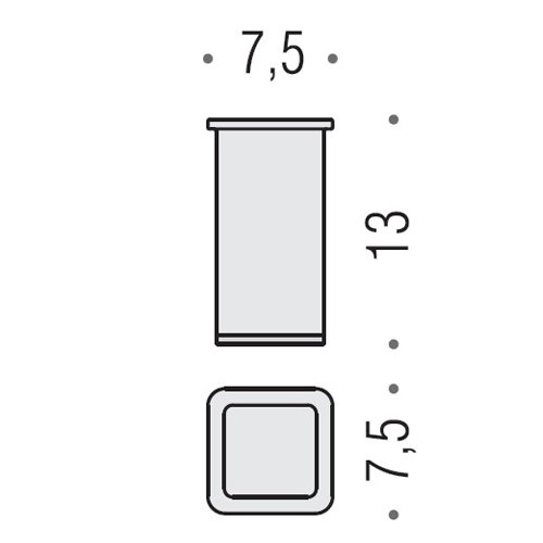 Colombo Lulu Стакан настольный, цвет: хром/матовое стекло - Gidratop.ru изображение