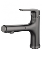 Смеситель для раковины с выдвижным изливом WONZON & WOGHAND, Темный графит (WW-AE4151-BGG) - Gidratop.ru изображение
