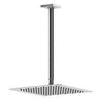 CZR-B-TDDQ-30/30-01 Верхний душ квадратный, 30x30 см, с потолочным кронштейном 30 см, нержавеющая сталь, Хром - Gidratop.ru изображение