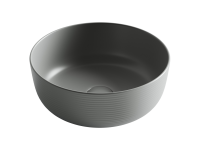 Раковина накладная круглая 356x356x135, цвет антрацит матовый