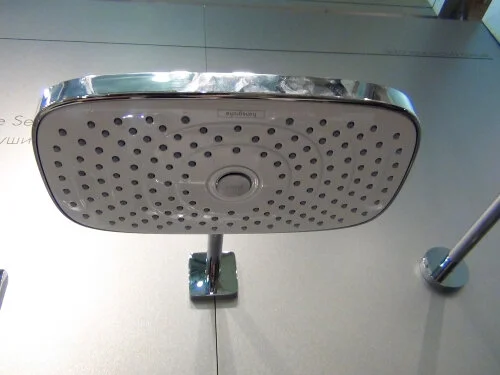 Верхний душ Hansgrohe Select 27385000, 30х16 см, 2 режима струи, с держателем, хром - Gidratop.ru изображение