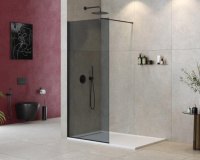 душевая перегородка CEZARES LIBERTA-L-1-80-120-GR-NERO - Gidratop.ru изображение