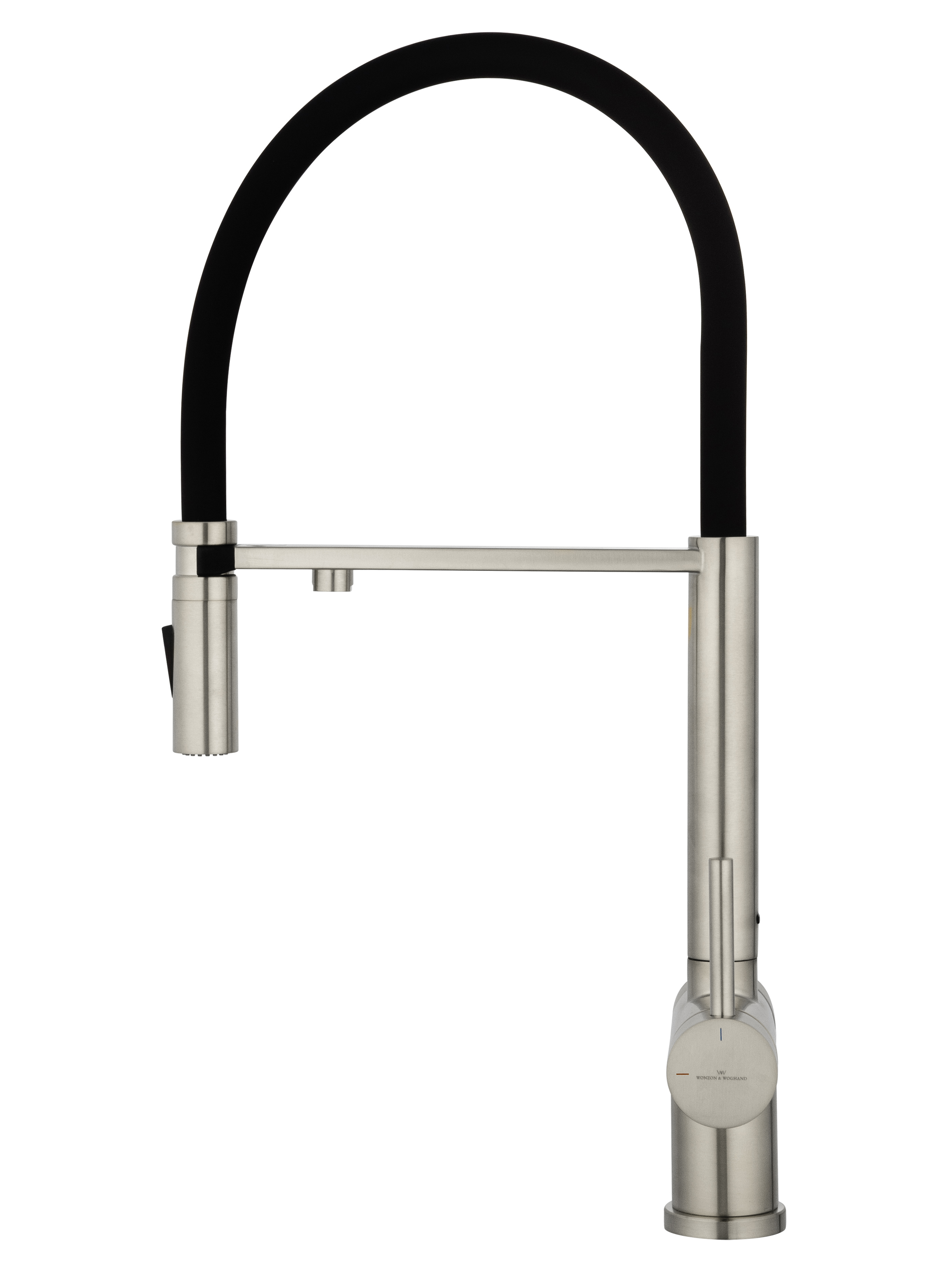 Смеситель для кухни с гибким изливом и подключением фильтра WONZON & WOGHAND, Брашированный никель (WW-88458009-BN) - Gidratop.ru изображение