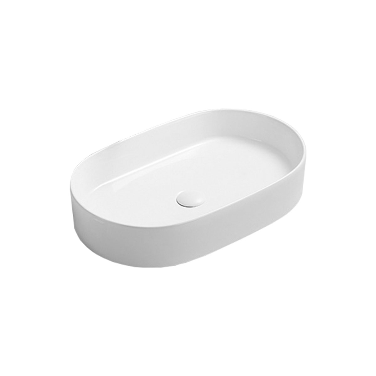 Раковина керамическая Vincea VBS-50760, 600*380*122, накладная, цвет белый - Gidratop.ru изображение