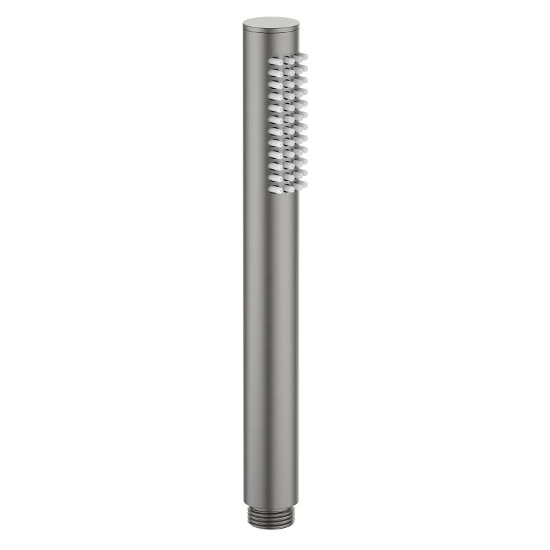 Душевая лейка Aquatek Европа AQ2002BGM, 2.4 см, 1 режим струи, черный хром шлифованный - Gidratop.ru изображение