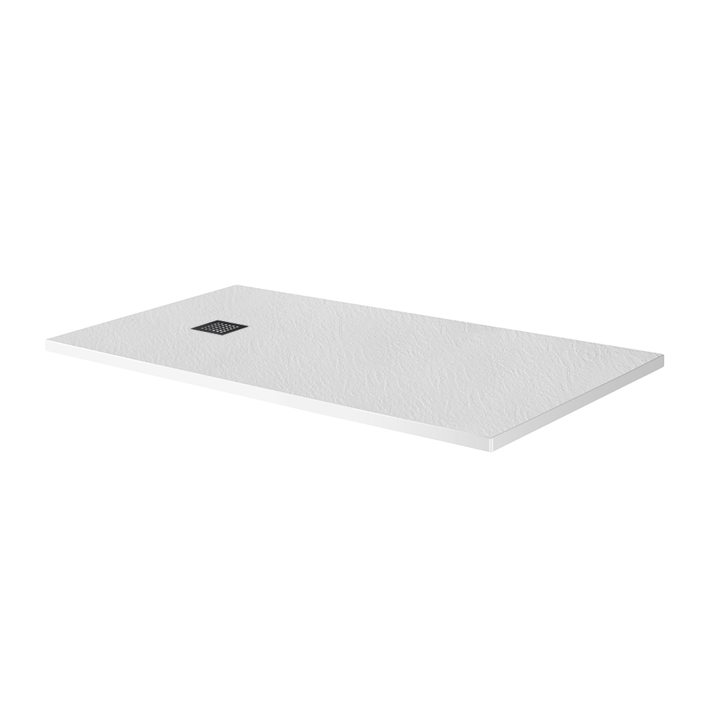 Душевой поддон из искусственного мрамора в комплекте с сифоном BelBagno UNO TRAY-MR-UNO-AH-180/80-35-W-NO - Gidratop.ru изображение