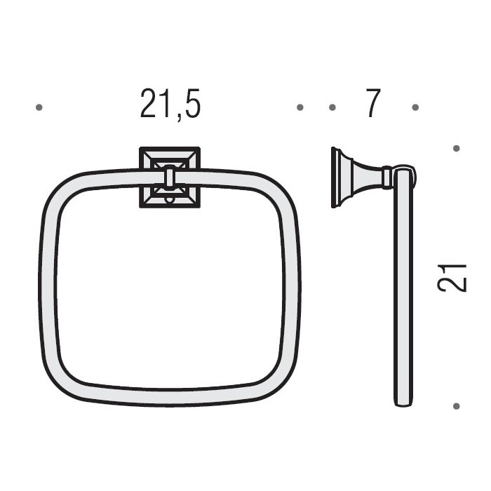 Colombo Portofino Полотенцедержатель-кольцо, цвет: хром - Gidratop.ru изображение