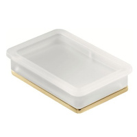 Colombo Lulu Мыльница настольная, цвет: PVD золото/матовое стекло - Gidratop.ru изображение