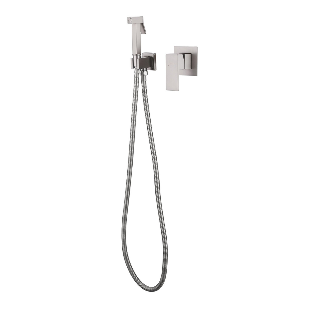 Смеситель ABBER Daheim AF8225SP с гигиеническим душем, сатин - Gidratop.ru изображение