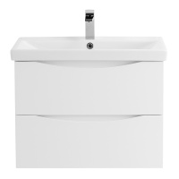 MARINO-CER База под раковину подвесная с двумя выкатными ящиками, Bianco Lucido, 664x440x500, MARINO-CER-700-2C-SO-BL-P - Gidratop.ru изображение