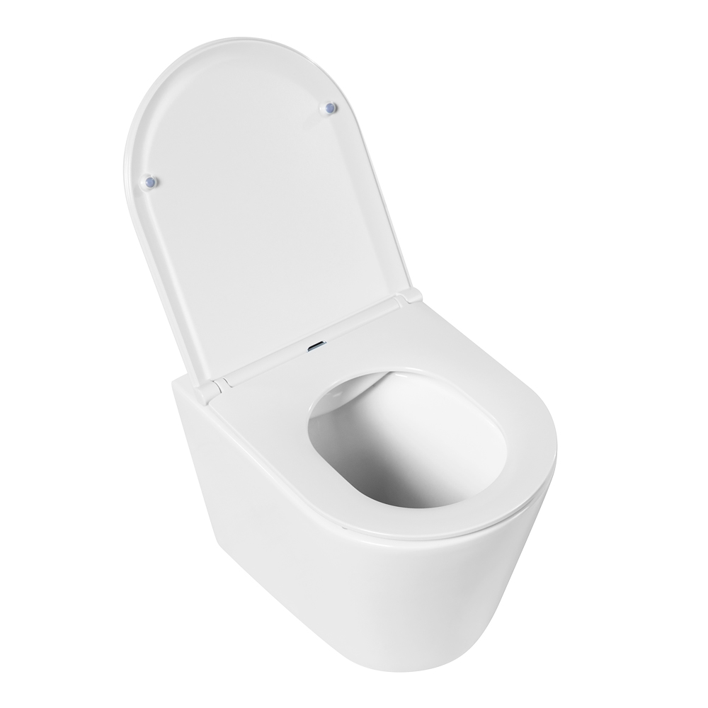 Унитаз подвесной безободковый BelBagno FLAY-R BB053CHR/BB870SC - Gidratop.ru изображение