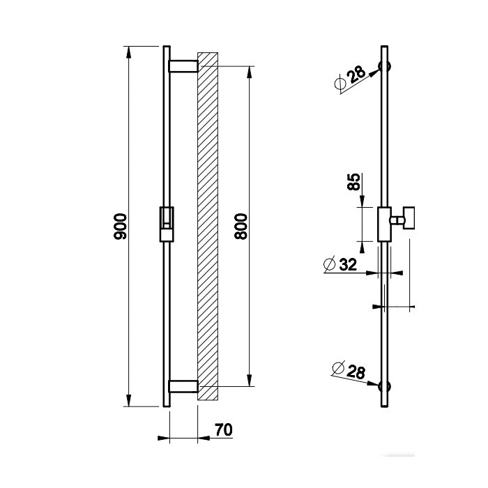 Gessi Ingranaggio штанга для душа, цвет Black XL - Gidratop.ru изображение