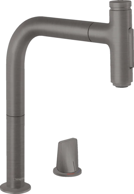 Смеситель Hansgrohe Metris Select M71 73818340 для кухни, тёмный графит - Gidratop.ru изображение