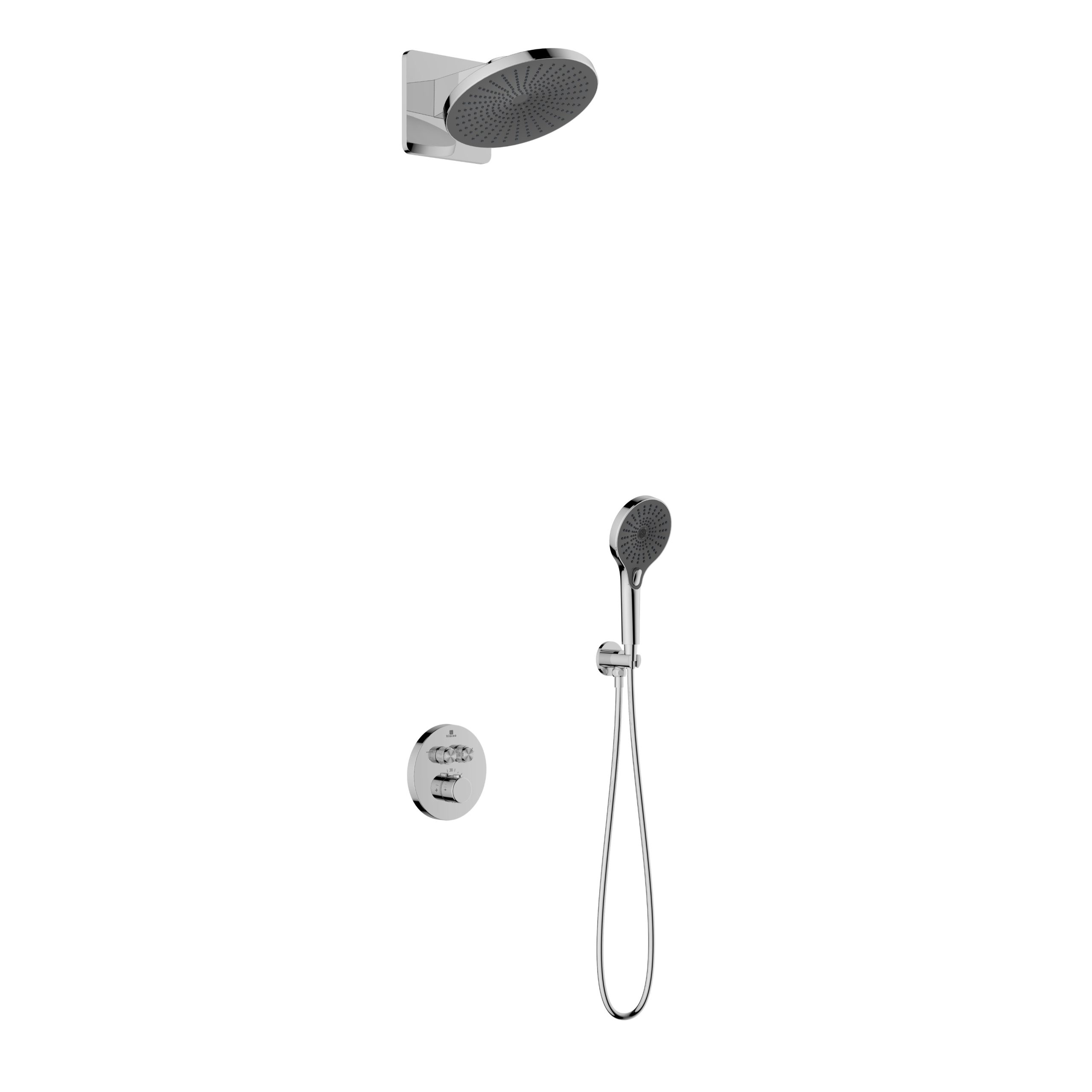 Душевой комплект Inspire VSFW-3I22MT5CH встраиваемый, термостат, двухрежимный, хром - Gidratop.ru изображение