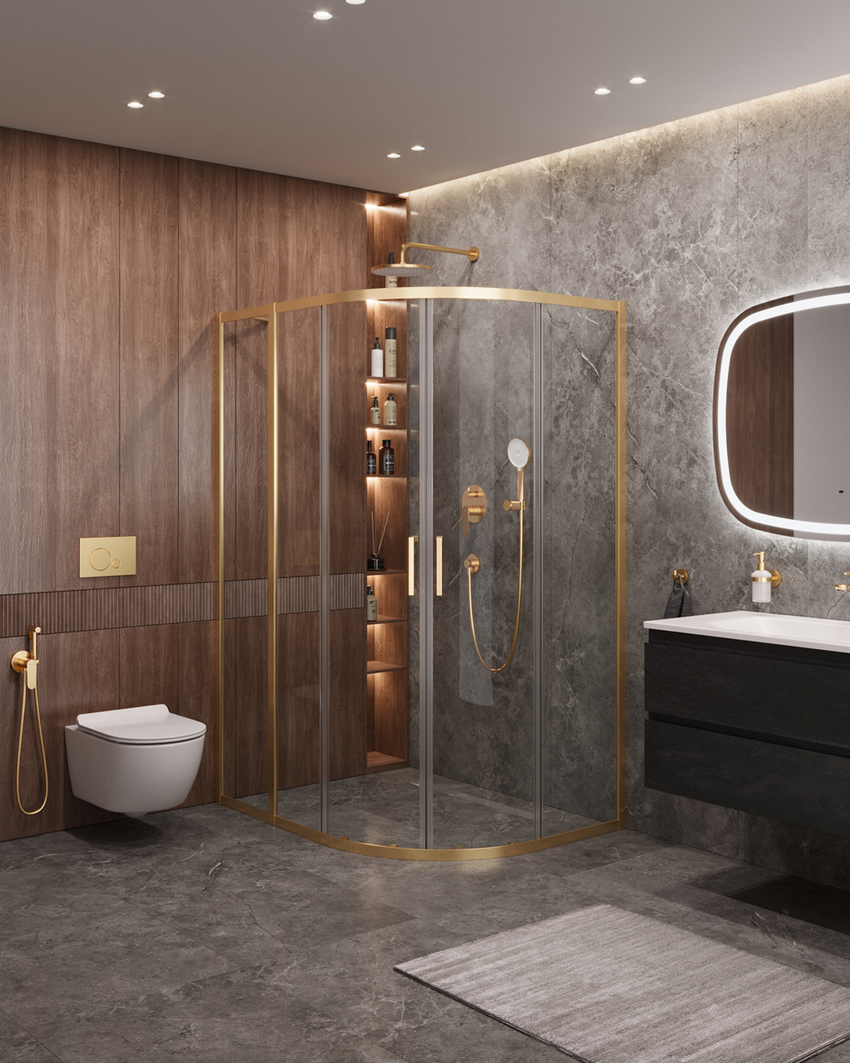 Душевой уголок CEZARES MOLVENO-RH-2-120/100-C-BORO-IV - Gidratop.ru изображение