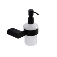 STYLUS-SOIS-V-NOP Диспенсер для мыла подвесной, стекло, исполнение черный матовый - Gidratop.ru изображение