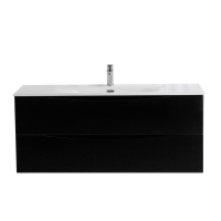 MARINO-CER-N База под раковину подвесная с двумя выкатными ящиками, Nero Lucido, 1196x460x500, MARINO-CER-N-1200-2C-SO-NL-P - Gidratop.ru изображение