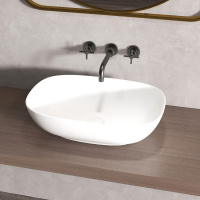 Раковина накладная ABBER Stein AS2637 белая матовая - Gidratop.ru изображение