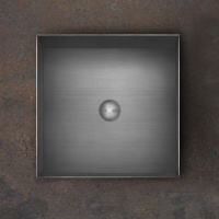 GESSI 316 раковина 400x400 мм., для установки на столешницу, без перелива, нержавеющая сталь, цвет Steel Brushed - Gidratop.ru изображение