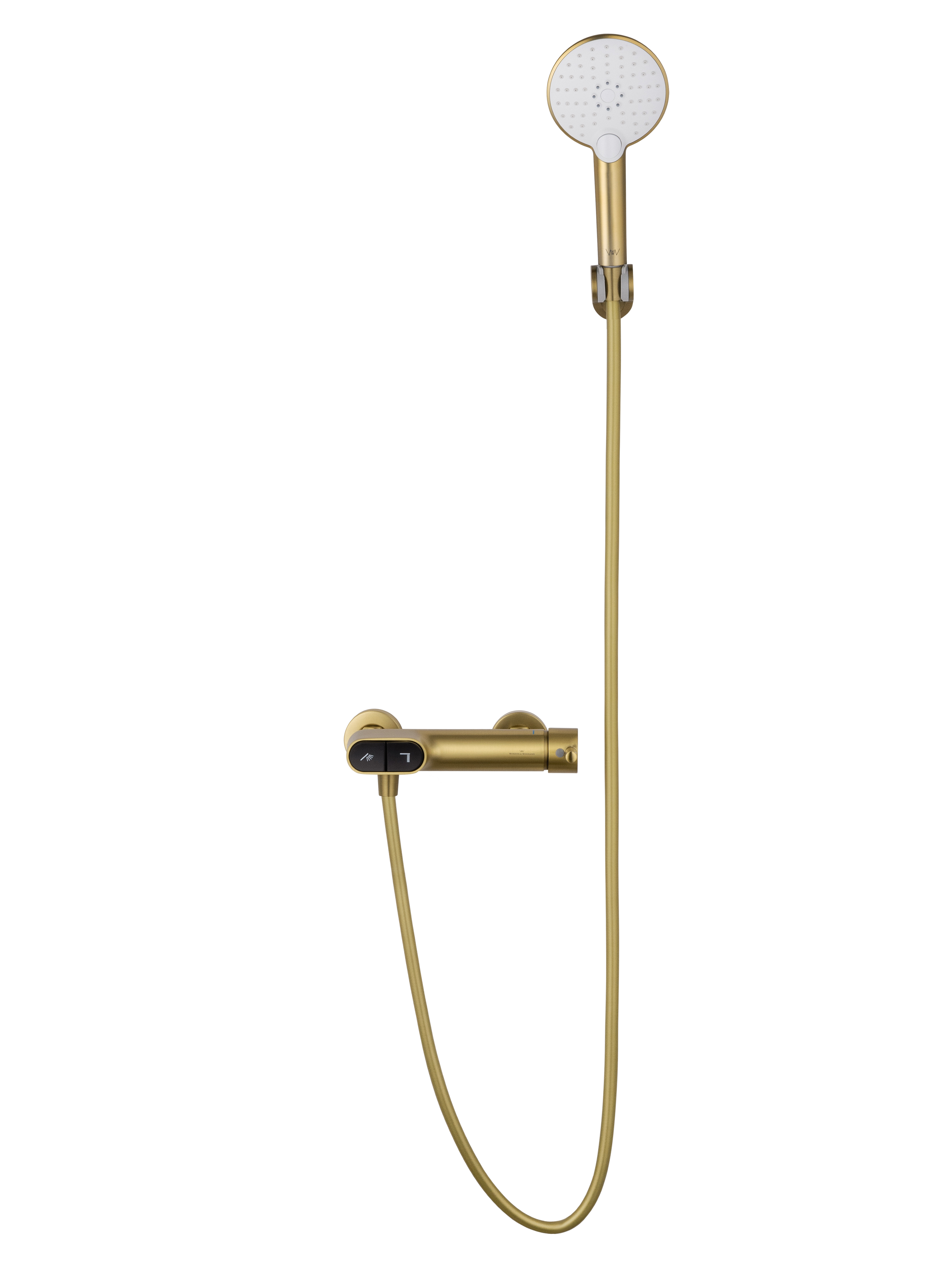 Смеситель для душа с встроенным изливом WONZON & WOGHAND MUSE Corno, Брашированное золото (WW-A30902-BG) - Gidratop.ru изображение