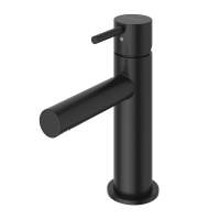 LEAF-LSM1-L-NOP Смеситель для раковины однорычажный, с донным клапаном, исполнение Чёрный матовый - Gidratop.ru изображение