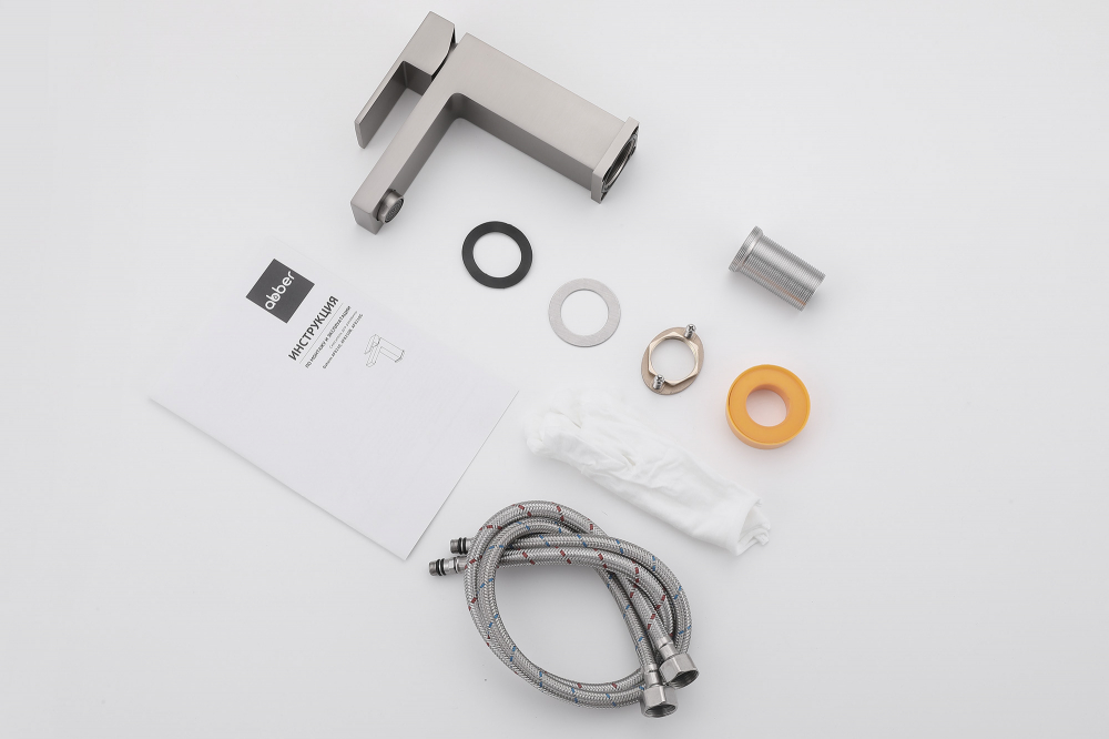 Смеситель ABBER Daheim AF8210SP для раковины, сатин - Gidratop.ru изображение