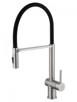 Смеситель для кухни с гибким изливом WONZON & WOGHAND, Брашированный никель (WW-88438003-BN) - Gidratop.ru изображение