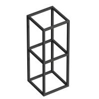 CADRO металлическая двухъярусная сварная подвесная полка, 300х300х800, CADRO-30/30/80-2C-SO-MET-ST - Gidratop.ru изображение