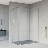 Душевой уголок Arno VSR-1A9013CL, 1300*900, хром, стекло прозрачное - Gidratop.ru изображение