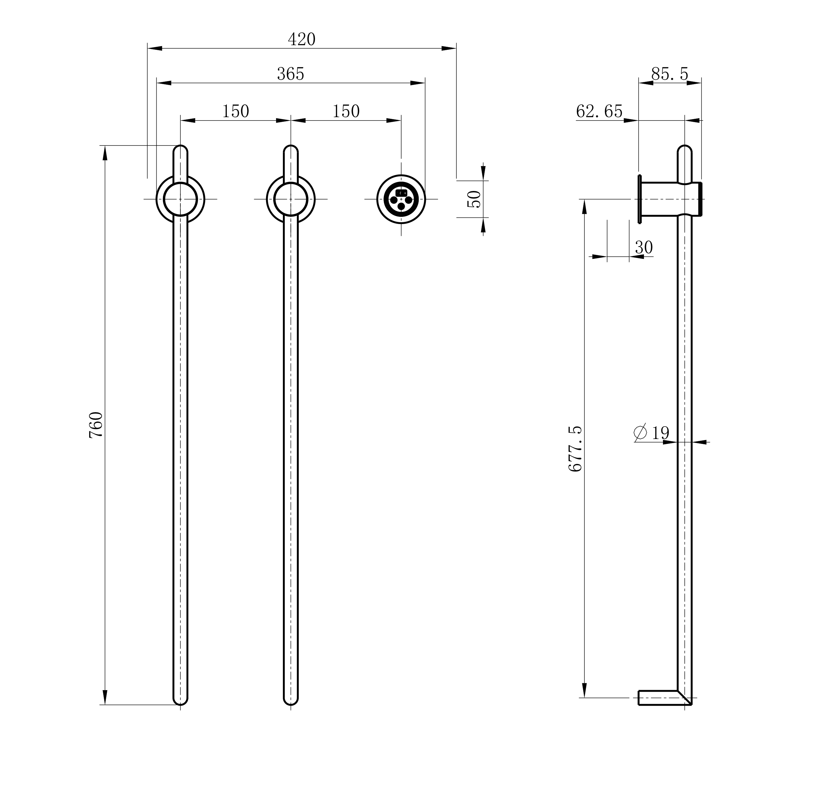 Полотенцесушитель электрический встраиваемый WONZON & WOGHAND LEIPZIG, Брашированное золото (WW-AL3621-BG) - Gidratop.ru изображение